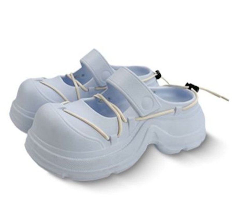 画像2: Lace-up platform creative half slippers レースアップ厚底プラットホームクリエイティブハーフスリッパシューズ (2)