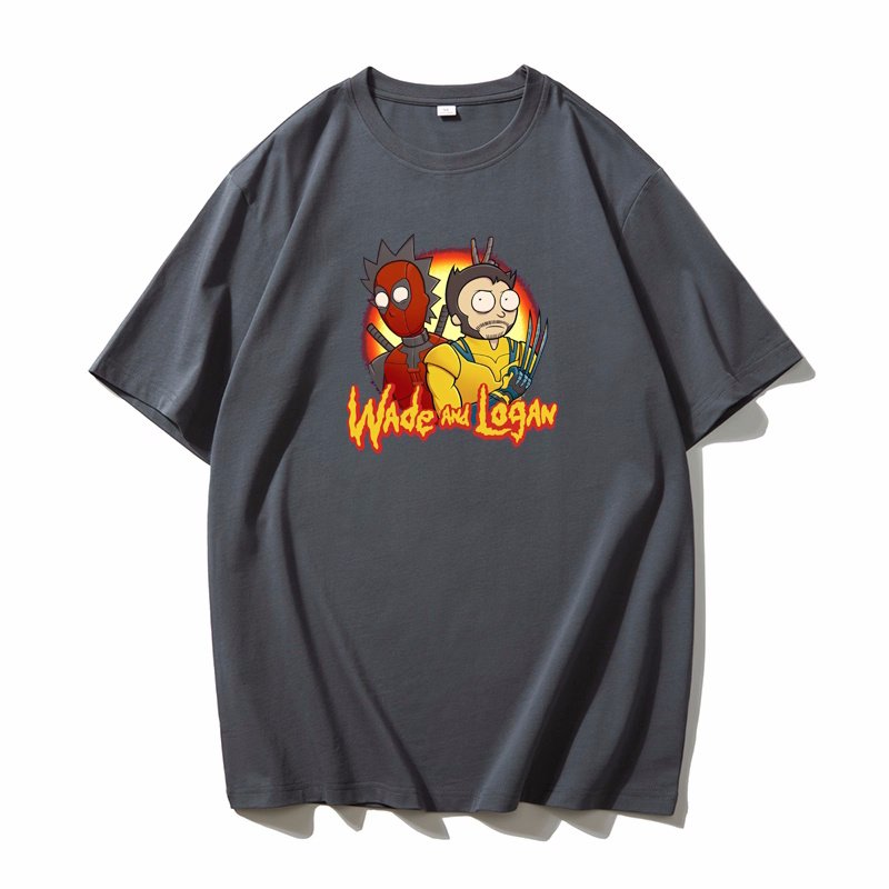 画像3: Rick & Morty Deadpool & Wolverine Cosplay Print Tshirt   ユニセックス 男女兼用 リック&モーティのデッドプール&ウルヴァリンコスプレプリント 半袖  Tシャツ  (3)