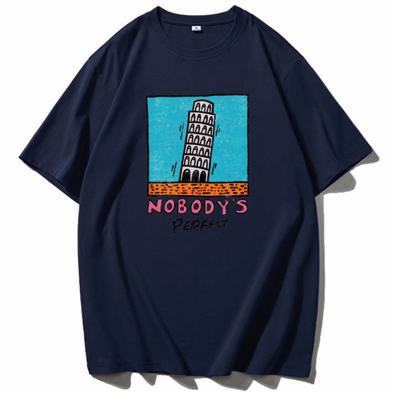 画像5: Leaning Tower of Pisa Graphic Paint Tshirt   ユニセックス 男女兼用ピサの斜塔グラフィックペイントプリント 半袖  Tシャツ  (5)