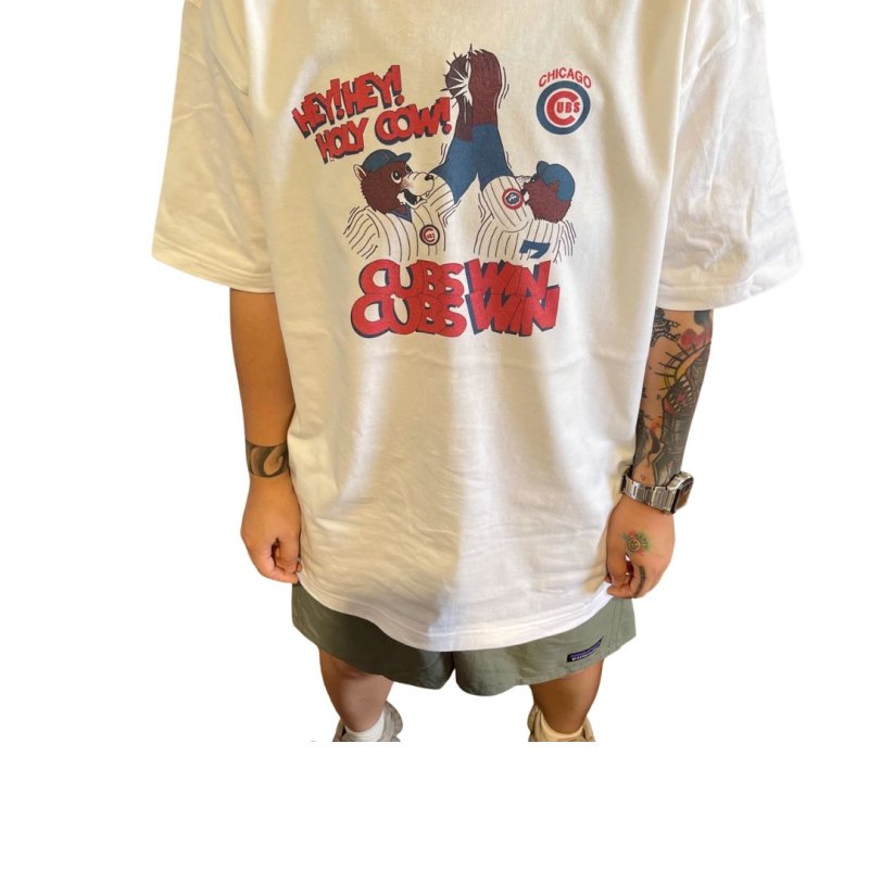 画像5: Vintage Style Bear Baseball print Tshirt   ユニセックス 男女兼用ヴィンテージスタイルベア熊ベースボールプリント 半袖  Tシャツ  (5)