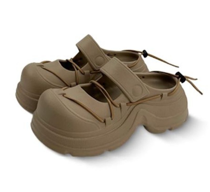 画像4: Lace-up platform creative half slippers レースアップ厚底プラットホームクリエイティブハーフスリッパシューズ (4)