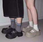 画像6: Lace-up platform creative half slippers　レースアップ厚底プラットホームクリエイティブハーフスリッパシューズ (6)