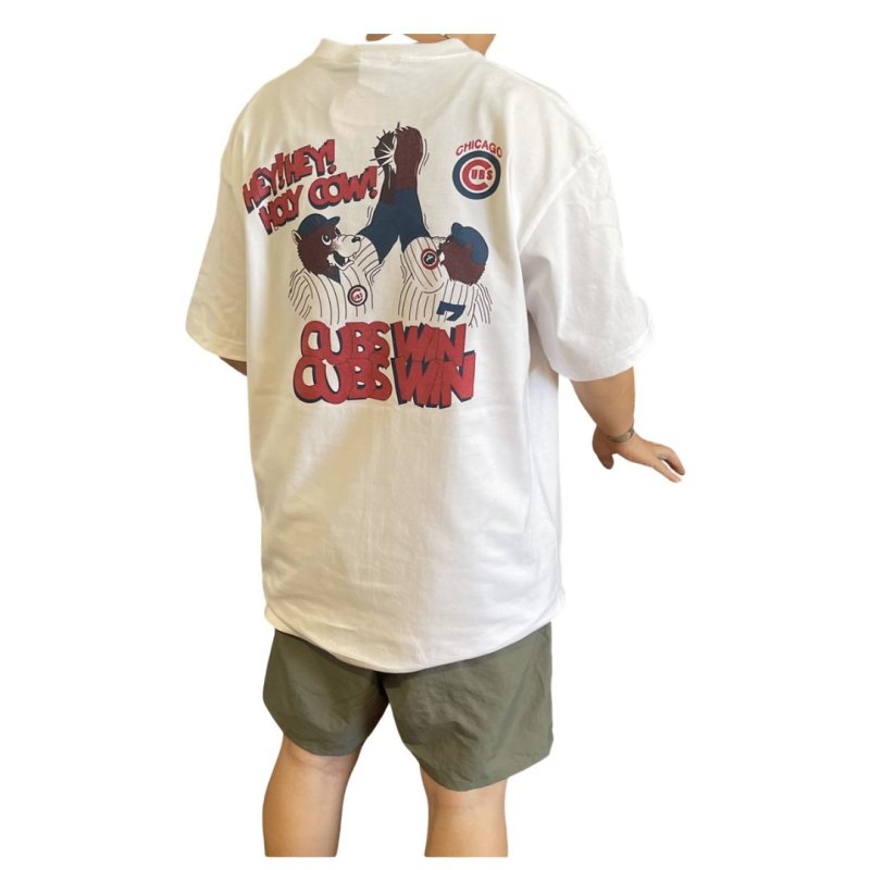 画像4: Vintage Style Bear Baseball print Tshirt   ユニセックス 男女兼用ヴィンテージスタイルベア熊ベースボールプリント 半袖  Tシャツ  (4)