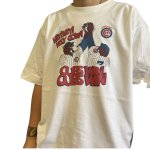 画像3: Vintage Style Bear Baseball print Tshirt  　ユニセックス 男女兼用ヴィンテージスタイルベア熊ベースボールプリント 半袖  Tシャツ  (3)