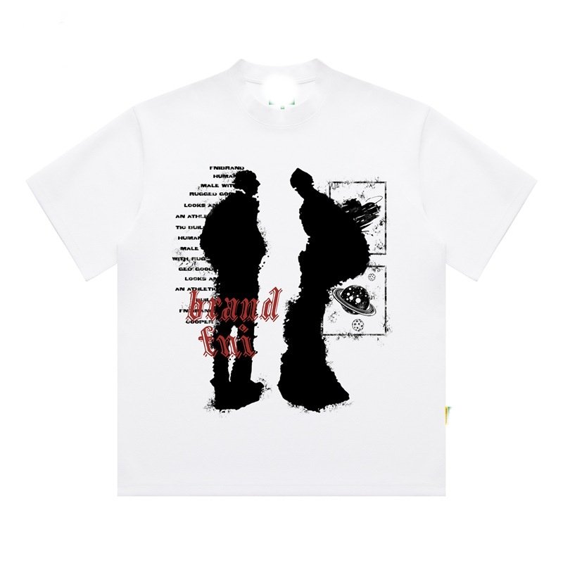 画像2: Hip hop dark portrait print Tshirt  　ユニセックス 男女兼用 ヒップホップダークポートレートプリント 半袖  Tシャツ  (2)