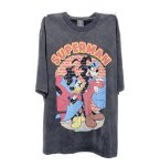 画像2: Vintage Style Donald Duck & Pluto Superman print Tshirt  　ユニセックス 男女兼用ヴィンテージスタイルドナルドダック＆プルート スーパーマンプリント 半袖  Tシャツ  (2)