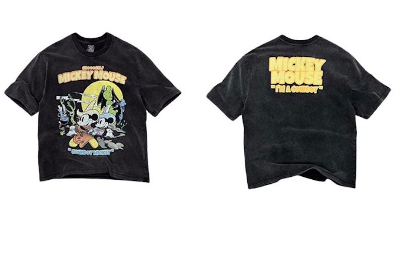画像1: Vintage Style Adventure Mickey Mouse print Tshirt  　ユニセックス 男女兼用ヴィンテージスタイルアドベンチャーミッキーマウスプリント 半袖  Tシャツ  (1)