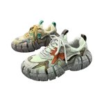 画像5: Unisex  Platform chunky color-blocking lace-up sneakers 　男女兼用 ユニセックスカラーブロッキング厚底プラットフォームレースアップスニーカー (5)
