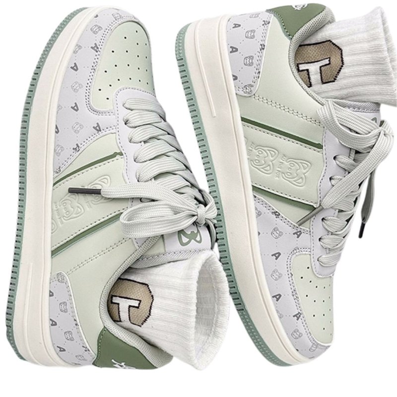 画像3: Unisex Small Animal & Alphabet Logo Leather Sneakers　男女兼用 ユニセックススモールアニマル＆レターロゴレザーレースアップスニーカー (3)