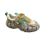 画像3: Unisex  Platform chunky color-blocking lace-up sneakers 　男女兼用 ユニセックスカラーブロッキング厚底プラットフォームレースアップスニーカー (3)