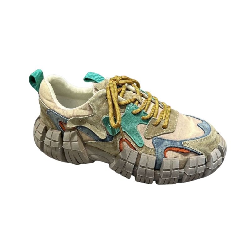 画像3: Unisex  Platform chunky color-blocking lace-up sneakers  男女兼用 ユニセックスカラーブロッキング厚底プラットフォームレースアップスニーカー (3)