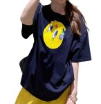 画像1: Upside-down Tweety Face  print Tshirt  　ユニセックス 男女兼用逆さトゥイーティーフェイスプリント 半袖  Tシャツ  (1)