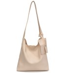 画像1: Leather shoulder tote bucket bag　ユニセックス男女兼用レザーバケットトートショルダーバッグ (1)