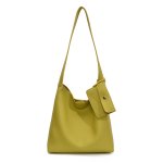 画像5: Leather shoulder tote bucket bag　ユニセックス男女兼用レザーバケットトートショルダーバッグ (5)