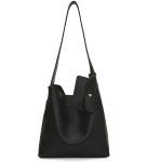 画像2: Leather shoulder tote bucket bag　ユニセックス男女兼用レザーバケットトートショルダーバッグ (2)