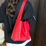 画像7: Leather shoulder tote bucket bag　ユニセックス男女兼用レザーバケットトートショルダーバッグ (7)