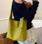 画像8: Leather shoulder tote bucket bag　ユニセックス男女兼用レザーバケットトートショルダーバッグ (8)
