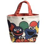 画像1: Sesame Street Cookie Monster canvas  tote  bag　ユニセックス男女兼用セサミストリートクッキーモンスターキャンバストートバッグ (1)