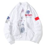 画像4: SALE セール NASA  Bear × Coca Cola Nylon windbreaker jacket ユニセックス 男女兼用 NASA ナサ ベア×コカコーラロゴ ウィンドブレイカー (4)
