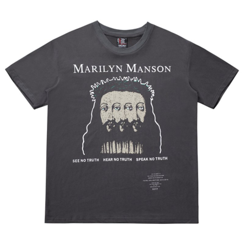 画像1: SALE セール men's Marilyn Manson loose cec head tshirts ユニセックス男女兼用マリリンマンソン ヴィンテージTシャツ (1)