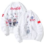 画像3: SALE セール NASA  Bear × Coca Cola Nylon windbreaker jacket ユニセックス 男女兼用 NASA ナサ ベア×コカコーラロゴ ウィンドブレイカー (3)