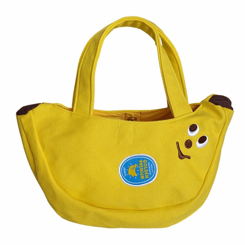 画像1: Banana-shaped canvas  shoulder tote  bag　ユニセックス男女兼用バナナ型キャンバストートショルダーバッグ (1)