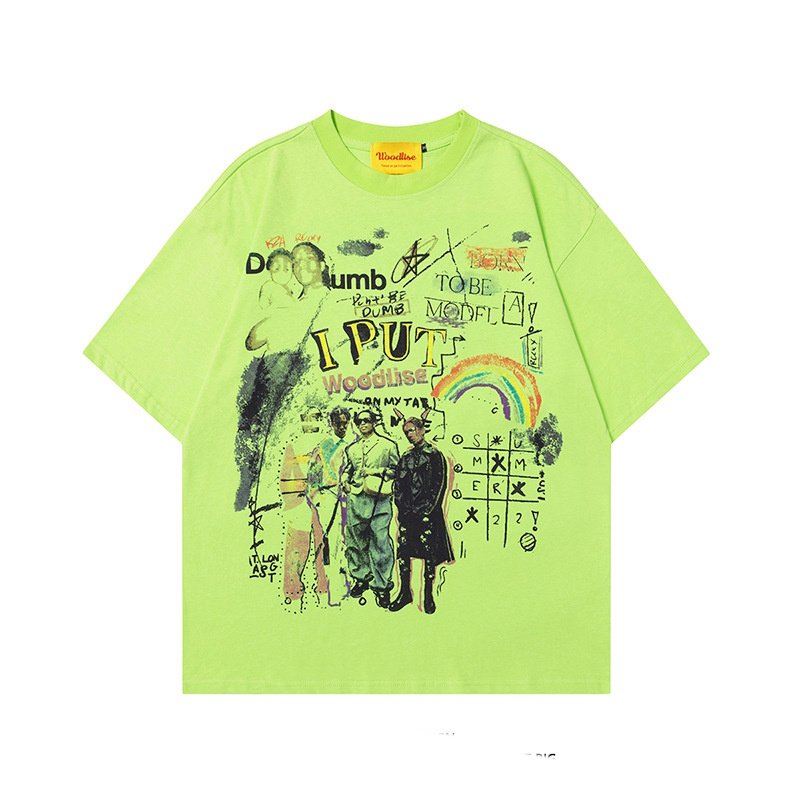 画像3: Fun Graffiti Graphic Paint Tshirt  　ユニセックス 男女兼用 ファングラフィティグラフィックペイント半袖  Tシャツ  (3)