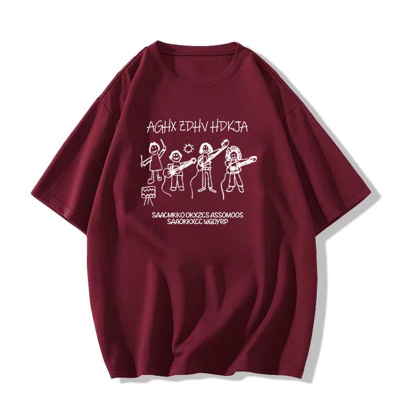 画像6: Graffiti illustration band  print Tshirt  　ユニセックス 男女兼用落書きイラストバンドプリント 半袖  Tシャツ  (6)