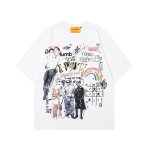 画像2: Fun Graffiti Graphic Paint Tshirt  　ユニセックス 男女兼用 ファングラフィティグラフィックペイント半袖  Tシャツ  (2)