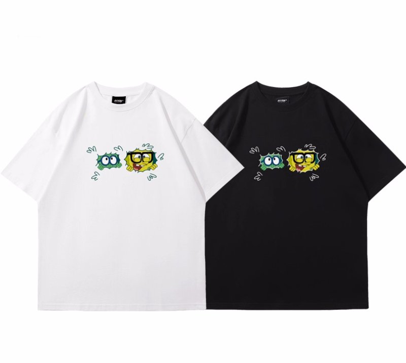 画像9: Surprise Glasses Spongebob Paint Tshirt  　ユニセックス 男女兼用 サプライズグラススポンジボブペイント半袖  Tシャツ  (9)