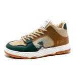 画像2:  Men's Smile & Ukiyo-e By coloroff whize leather sneaker shoes ユニセックス男女兼用浮世絵レースアップ バイカラーレザースニーカー カジュアル シューズ (2)