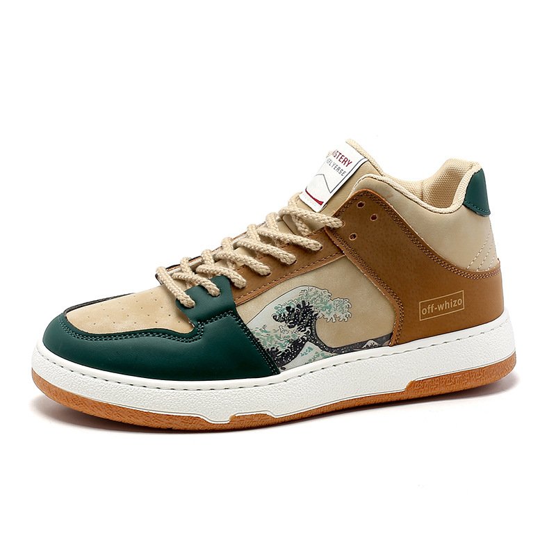 Michael Seyer Nostalgia カラー・バイナル 美品 送料込 Men's Smile & Ukiyo-e By coloroff whize leather sneaker