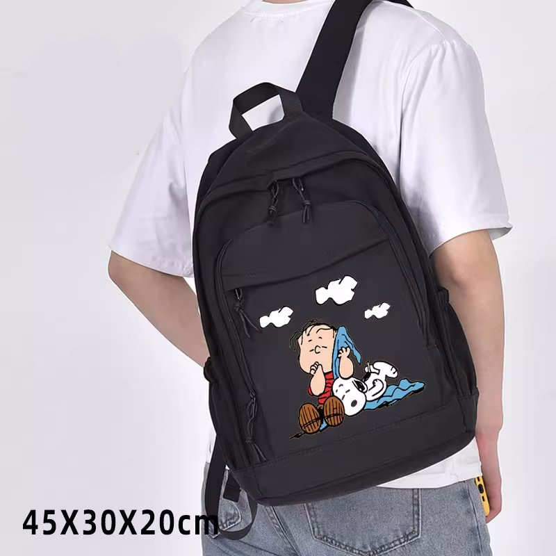 画像9: Snoopy print backpack Shoulder Tote Bag　ユニセックス男女兼用スヌーピープリントバックパックリュック トートショルダーショッピングバッグ (9)