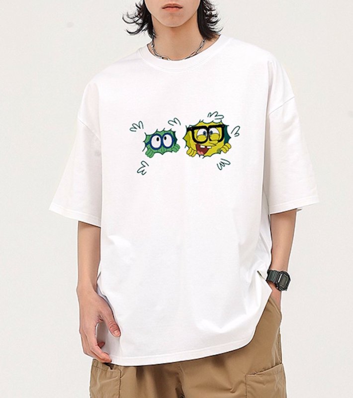 画像10: Surprise Glasses Spongebob Paint Tshirt  　ユニセックス 男女兼用 サプライズグラススポンジボブペイント半袖  Tシャツ  (10)