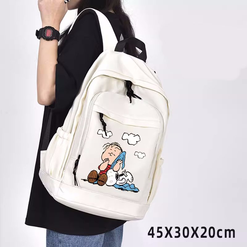 画像8: Snoopy print backpack Shoulder Tote Bag　ユニセックス男女兼用スヌーピープリントバックパックリュック トートショルダーショッピングバッグ (8)