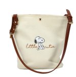 画像1: Snoopy canvas bucket shoulder bag　ユニセックス男女兼用スヌーピーキャンバス バケットショルダートートバッグ通勤通学 (1)