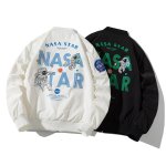 画像1: NASA Hoodie MA-1  jacket ユニセックス 男女兼用 NASA ナサ フード付き フライト ジャケット (1)