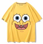 画像1: SpongeBob, Patrick Star, Mr. Krabs print Paint Tshirt  　ユニセックス 男女兼用スポンジボブ＆フレンズプリント半袖  Tシャツキッズ〜大人  (1)