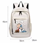 画像4: Snoopy print backpack Shoulder Tote Bag　ユニセックス男女兼用スヌーピープリントバックパックリュック トートショルダーショッピングバッグ (4)