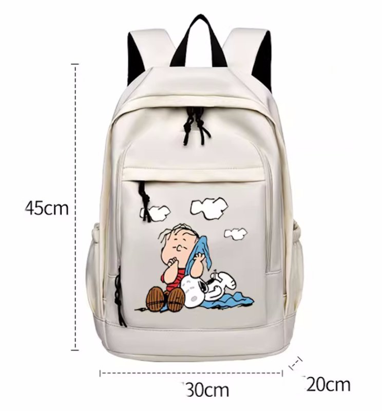 画像4: Snoopy print backpack Shoulder Tote Bag　ユニセックス男女兼用スヌーピープリントバックパックリュック トートショルダーショッピングバッグ (4)