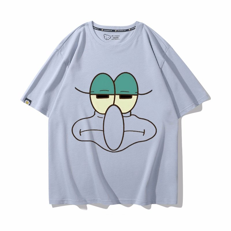 画像2: SpongeBob, Patrick Star, Mr. Krabs print Paint Tshirt  　ユニセックス 男女兼用スポンジボブ＆フレンズプリント半袖  Tシャツキッズ〜大人  (2)