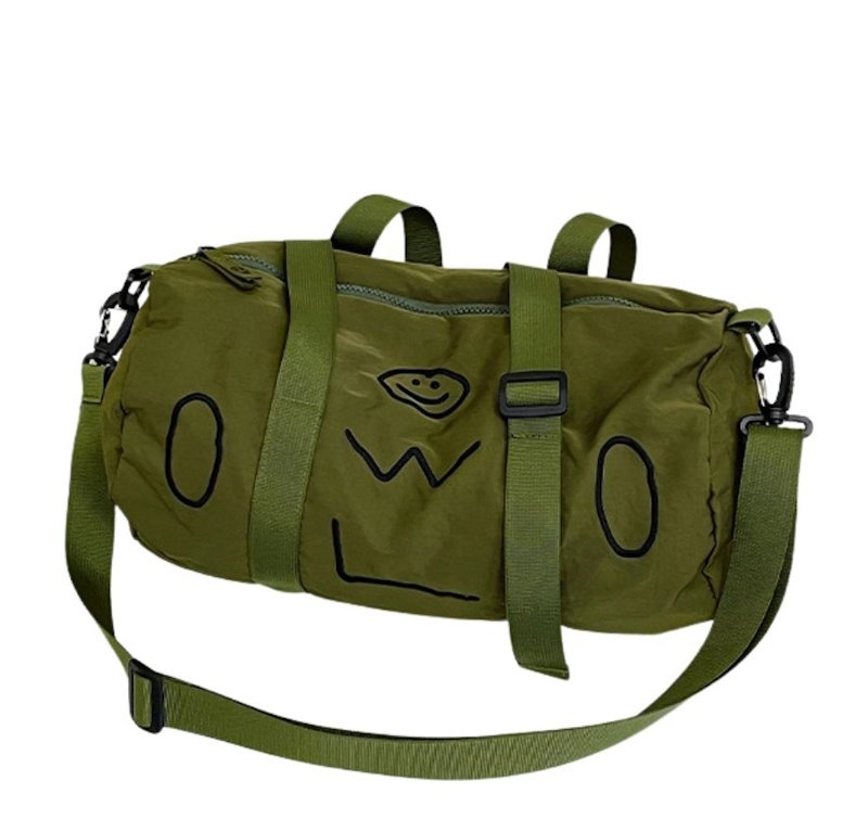 画像2:  Smiley Face Lettering Crossbody Shoulder Cylinder Bag　スマイリーフェイスレタリングクロスボディショルダーシリンダーバッグ (2)