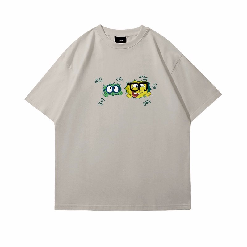 画像3: Surprise Glasses Spongebob Paint Tshirt  　ユニセックス 男女兼用 サプライズグラススポンジボブペイント半袖  Tシャツ  (3)