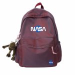 画像1: NASA print backpack Shoulder Tote Bag　ユニセックス男女兼用ナサNASAプリントバックパックリュック トートショルダー通勤通学ショッピングバッグ (1)