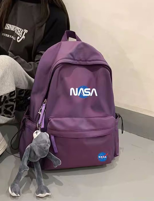 画像8: NASA print backpack Shoulder Tote Bag　ユニセックス男女兼用ナサNASAプリントバックパックリュック トートショルダー通勤通学ショッピングバッグ (8)