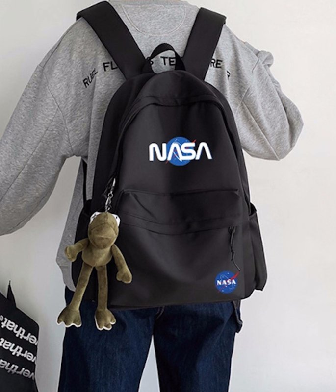 画像7: NASA print backpack Shoulder Tote Bag　ユニセックス男女兼用ナサNASAプリントバックパックリュック トートショルダー通勤通学ショッピングバッグ (7)
