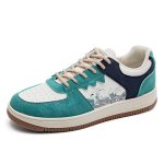 画像1:  ukiyoe wave shell head LACE-UP SNEAKERS shoes 　ユニセックス男女兼用浮世絵波シェルヘッドレースアップスニーカー カジュアル シューズ (1)