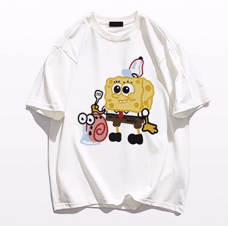 画像4: SpongeBob pop art print Tshirt  　ユニセックス 男女兼用スポンジボブポップアートプリント半袖  Tシャツ (4)