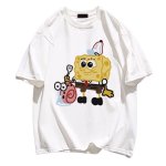画像1: SpongeBob pop art print Tshirt  　ユニセックス 男女兼用スポンジボブポップアートプリント半袖  Tシャツ (1)