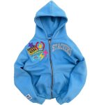 画像1: STACKERS pop pattern hoodie Sweatshirt ユニセックス男女兼用STACKERS ポップ柄 フーディスウェットパーカー トレーナー  (1)